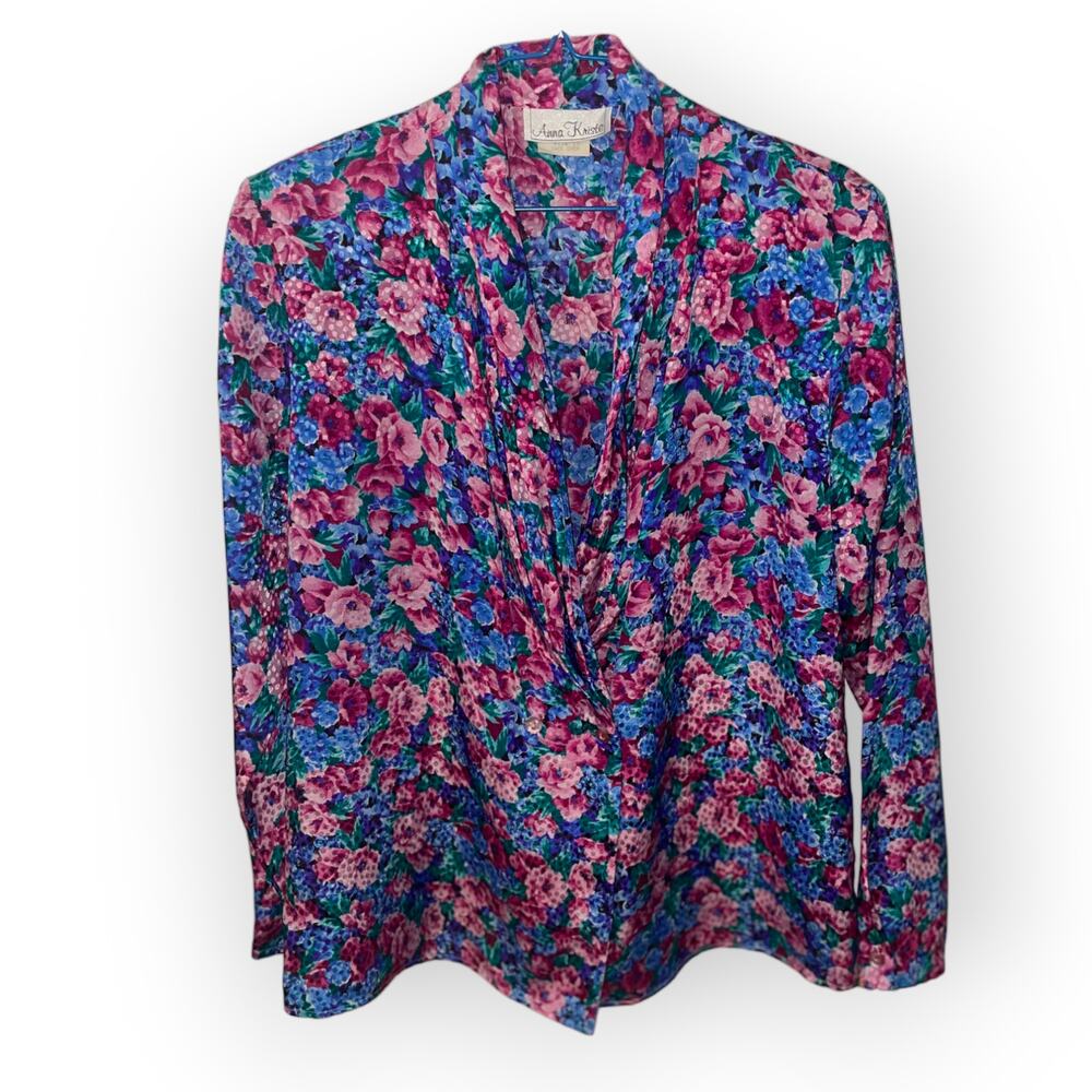 Vintage Anna Kriste Blouse Sz 10 EUC